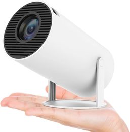 Mini Ana Sayfa Projektör HY300 Otomatik Keystone Düzeltme Taşınabilir 4K/ 200 Akıllı Projektör 2.4/ 5G WiFi, BT 5.0.130 inç ekran, 180 derece Flip, Ana Sayfa Video P