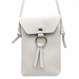 Shoulder Bags M606 2024 Small Fashion Women Messenger Bag Tassel Candy Colour Ring Hasp Handbag Pu Leather Mini