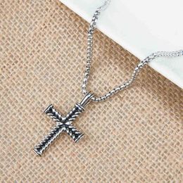 Chains ed Cable Jewellery Pendant Necklaces Woman Fashion Men Diamond Cross Necklace High Quality Jewelrys Punk 3mm 50cm213O