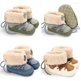 Boots Born Baby Winter Warm Snow 2024 1 Pairs Of Shoes Infant Boy Girl Soft Crib Prewalker 0-18M