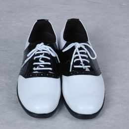 Casual Shoes Black And White Sport Leather Hip Hop Popping Locking Breaking Trend Red Golf Professional Shoe