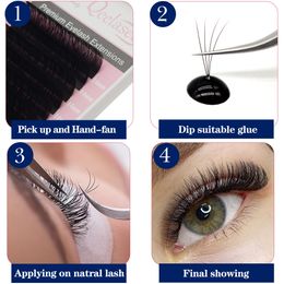 Qeelasee False Eyelash Extensions professional Mink Individual Lashes supplies maquiagem cilios volume fan eye lashes wholesale