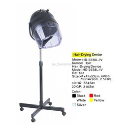 Dryers Hood Hooded hair dryer Professional Full Cover Vertical Rolling Base Hat Hair Dryer Height Adjustable 240329