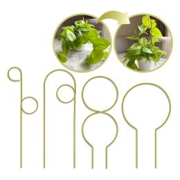 Supports 4Pcs Metal Plant Climbing Frame Indoor Outdoor Garden Flowerpot Vine Trellis Holder Iron Climbing Support Stake Stand Rack