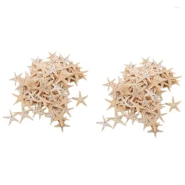 Decorative Plates 200Pcs Natural Starfish Seashell Beach Craft Sea Stars DIY Wedding Decoration Crafts Home Decor 1-5Cm