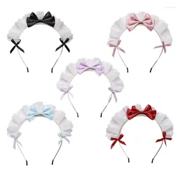 Party Supplies Lovely Sweet Hairband Anime Maid Cosplay Headband Lace Bowknot Headwear