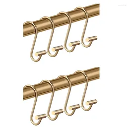 Shower Curtains 24X Curtain Hooks Rings Brass Decorative For Bathroom Rod T Shaped