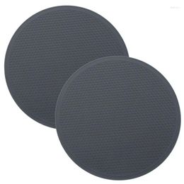 Table Mats Retail 2Pcs Round Insulation Silicone Non-Slip Heat-Resistant Anti-Scalding Honeycomb Multifuctional Coasters