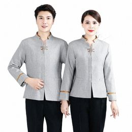 2020 New Arrival Hotel Cleaning Lg Sleeve Workwear Uniforms Restaurant Service Women Waiter Jackets Housekee Uniform AS479 W3N8#