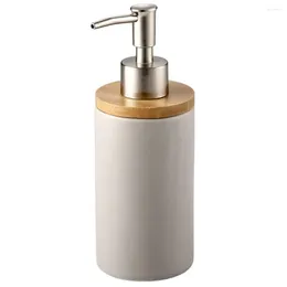 Liquid Soap Dispenser 400Ml Ceramic Nordic Style Lotion For Kitchen And Bathroom -Grey