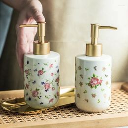 Liquid Soap Dispenser American Ceramic Bathroom Hand Sanitizer Bottle Luxury Home El Pump 300ml Shampoo