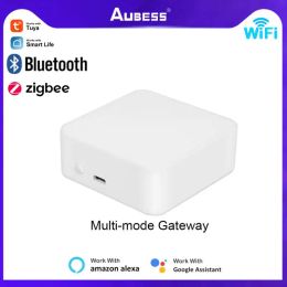 Control Zigbee 3.0 Tuya Multimode Smart Gateway Hub WiFi Bluetooth Smart Home Bridge Remote Control For Smart Life Alexa Google Home