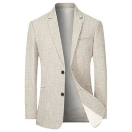 Men Thin Suit Blazers Jackets Business Casual Designer Coats Spring Summer Formal Wear Slim Fit Size 4X 240321