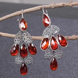 Dangle Earrings JIASHUNTAI Vintage 925 Sterling Silver Drop For Women Natural Precious Stones Thai Earring Jewellery