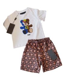 Luxury Designer Brand Baby Kids Clothing Sets Classic Brand Clothes Suits Childrens Summer Short Sleeve Letter Lettered Shorts Fashion 100cm-150cm N11