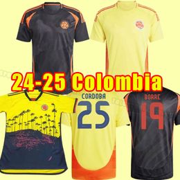 2024 Colombia #10 JAMES Soccer Jerseys 24/25 Home #9 FALCAO #11 CUADRAD Shirt GUARIN DUVAN L.DIAZ SANCHEZ National Team VALDERRAMA Football away training player