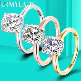 Wedding Rings URMYLADY D VVS1 Oval Moissanite Rings 4 Prong Setting Classic Trendy Women Engagement Wedding Band GRA Certified 925 Sliver Ring 24329