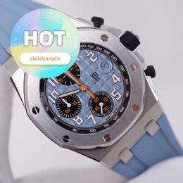 AP Casual Wrist Watch Royal Oak Offshore 26238ST Blue Disc Men's Watch Automatic Mechanical Swiss Watch Luxury Sports Leisure Fashion Watch Diameter 42mm