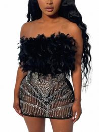 lw Plus Size party dr Off The Shoulder See Through Rhineste Decor Dr Prom Corset Dr Evening Wedding Sexy Mini Dres e25I#