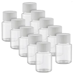 Storage Bottles 10pcs 30ML Travel Size Plastic Empty Small Vials Screw Lid Refillable Containers For Powder Liquids Cosmetic Container