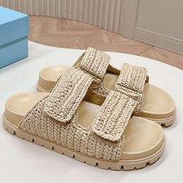 Designer Slippers Espadrilles Sandals Leather Women Flat Shoe Summer Beach Sandal Casual Shoes 541