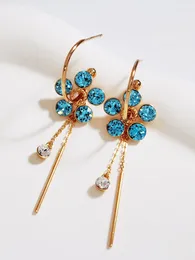 Dangle Earrings Elegant Woman Hanging Made With Crystals From Austria For Female Party Wedding Jewellery Trendy Lady Gift