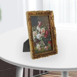 Frames Vintage Resin Po Frame Desk Retro Picture Hanging Display Shelf Child Decor