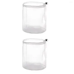 Laundry Bags 2pcs Professional Lingerie Washing Bag Mesh Wash With Draw String For - Size S