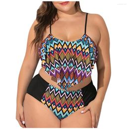 Women's Swimwear Women Two-Piece Swimsuit Digital Print Sling Plus Size Bikini Beachwear Tankini 2024 Bathing Suits