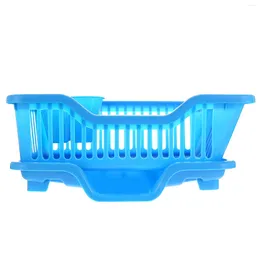 Kitchen Storage Dishracks On Counter With Drainboard Shelf Sponge Philtre Plastic Tableware