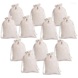 Storage Bottles 12Pcs Small Cotton Drawstring Bags Reusable Muslin Cloth Gift Candy Favour Bag Jewellery Pouches For Wedding DIY Craft Soaps