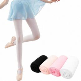 pink Kids Girls Dance Ballet Tights Soft Microfiber Dance Socks White Proffial Dance Leggings Pantyhose i6Hw#