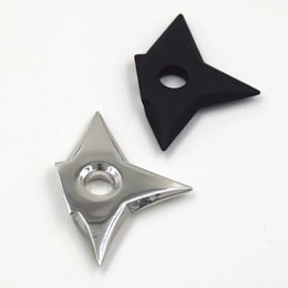 HOVEFELER 2PCS Samurai Shuriken Ninja Fridge Magnet Dart Triangular Fivepointed Star Refrigerator Message Sticker Po Deco 240318