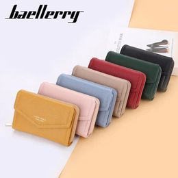 Wallets Baellerry Simple Short Women's Wallet Horizontal Fashion Solid Color Casual Girls Purse Multi Card Holding Bag