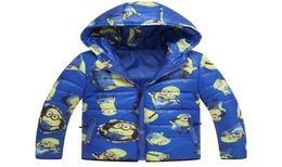 Children Jackets minions Boys Girl winter down coat 2017 Fashion Baby cartoo Warm Coat Kids winter hooded Coat kids outerwear4106839