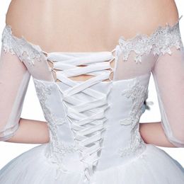 118 Inch Wedding Dr Zipper Replacement Adjustable Corset Back Kit Lace-Up Satin Ribb Ties for Bridal Banquet Evening Gown O45d#