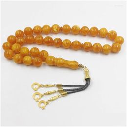 Beaded Strand Strands Tasbih Resin Bead Bracelet Amber Turkish Design Islamic Jewellery Misbaha Necklace Muslim Giftbeaded Lars22 Drop D Oth0E