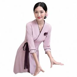 women Uniform for Beauty Sal Sauna Foot Bath Beautician Clothing Massage Clothing Hotel Elegant Work Clothes Spa Dr 2023 70rS#