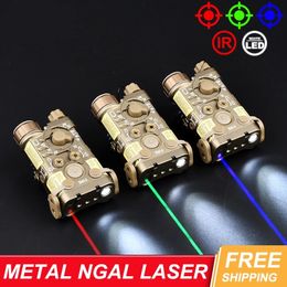 NGAL Metal Version Red Green Dot Laser IR Sight Pointer Weapon Light Strobe Airsoft Tactical Fit 20mm