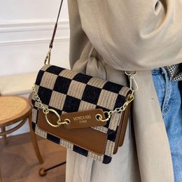 Shoulder Bags Luxury Designer Women Crossbody Bag Fashion Checkerboard Female Messenger Small Chain Mobile Phone Purse For