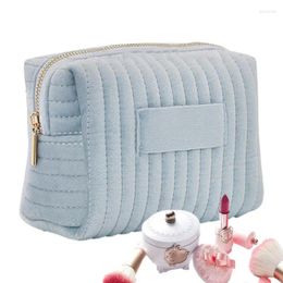 Storage Bags Velvet Makeup Bag Portable Travel Toiletry Pouch For Women Girls Business Trips Gym