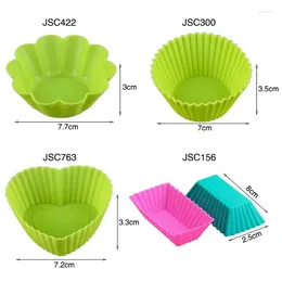 Baking Moulds Bake Silica Gel Cup Mold Cake Multi-color DIY Rose Muffin Chocolate Tools Fondant Molds