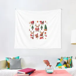 Tapestries Christmas Day With The Cutest Santa Tapestry Decor For Room Wall Hangings Decoration Coverings