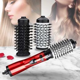 Hair Dryers 2 In 1 Rotating Brush Hot Air Styler Comb Curling Iron Roll Styling Brush Hair Dryer Blow With Nozzles 2 Speed 3 Heat Setting 240329