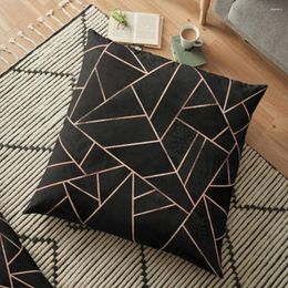 Pillow Black And Rose Gold Floor Decorative Cover For Living Room Christmas Home