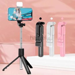 Selfie Monopods Wireless Bluetooth Selfie Stick Tripod with Led Fill Light Foldable Bracket for Smartphones for Youtube Tiktok Video Live Holder 24329