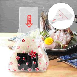 Dinnerware Sets 100 Pcs Rice Ball Packaging Bag Japanese Onigiri Wrappers Balls Bags Microwaveable