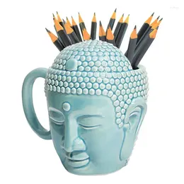 Mugs Buddha Ceramic Coffee Mug Head Cup Zen Home Offices Decoration And Good Luck Water 450ml Creative