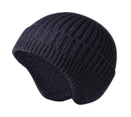 Unisex Knitted Winter Warm Camping Travel Cycling Adults Daily Solid Beanie Hat Home Outdoor Work Covering Yarn Ear Flaps9046584
