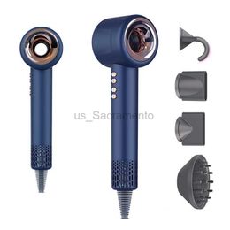 Hair Dryers Professional Leafless Hair Dryer Negative Ionic Blow Dryer Hot Cold Wind Salon Hair Styler Tool Hair Blower Electric Blow Drier 240329